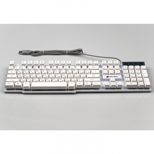 Клавиатура Dialog KGK-15U WHITE Gan-Kata игровая, белая, с подсветкой, USB.