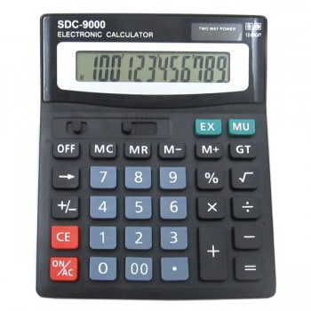 Калькулятор SDC-9000, бухгалтерский, 12-разр., черный