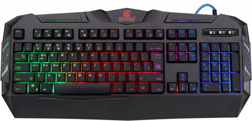 Клавиатура Defender GK-120DL Werewolf игровая, проводная, трехцветная подсветка
