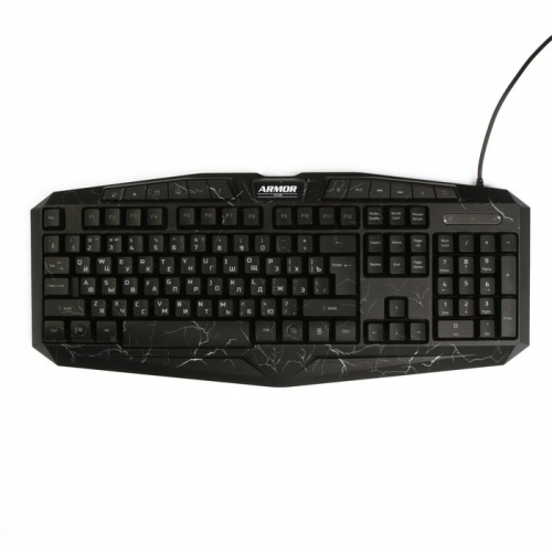 Клавиатура CBR KB 870 Armor, игровая,USB, 103 стандартных клавиши + 13 доп., подсветка рабоч
