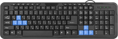 Клавиатура Defender HM-430 USB B(Черный) мультмедийная проводная