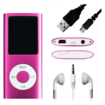 MP3 плеер Perfeo Music I-Sonic, VI-M011 Fuchsia (LCD-экран, FM, наушники, поддержка microSD до 32Гб)