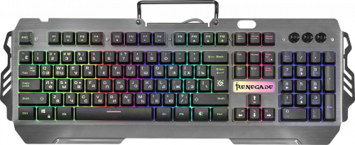 Клавиатура Defender GK-640DL Renegade игровая, проводная, RGB подсветка