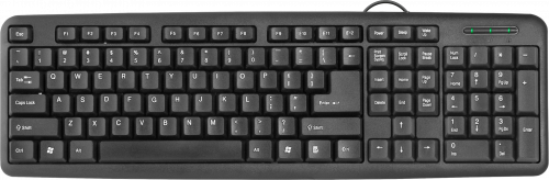Клавиатура Defender Element HB-420 USB B(Черный)104+3кн.,проводная