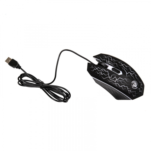 Мышь Dialog MGK-08U Gan-Kata - игровая, 4 кнопки + ролик , 7-ми цветная подсветка, USB, черная