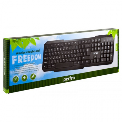 Клавиатура Perfeo PF-1010 FREEDOM беспроводная USB черная