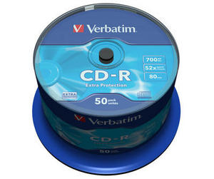 Диск Verbatim CD-R 80 700MB 52X DL (50) (200), кейкбокс