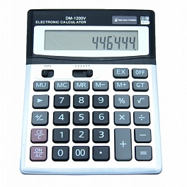 Калькулятор DM-1200 бухгалтерский, 12-разр., серый