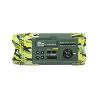 Радиоприемник Ritmix RPR-707 хаки (Bluetooth, 4*R20, 220V, встр. акк.,USB, SD, фонарь,микрофон, AUX)