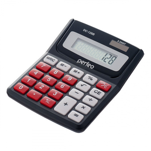 Калькулятор Perfeo SDC-128B (PF_3285), карманный, 8-разр., черный