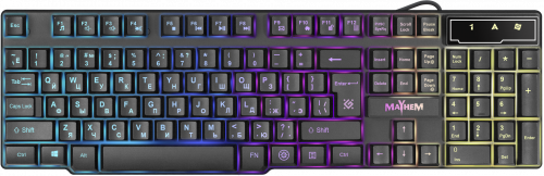 Клавиатура Defender GK-360DL Mayhem игровая, проводная, RGB подсветка