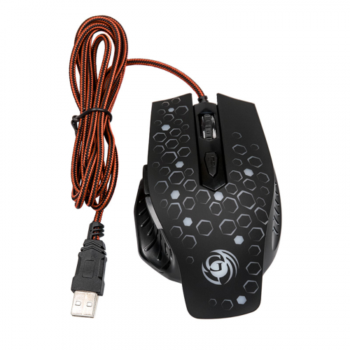 Мышь Dialog MGK-11U Gan-Kata - игровая, 6 кнопок + ролик , 7-ми цветная подсветка, USB, черная
