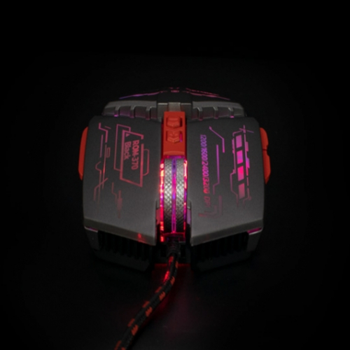 Мышь Ritmix ROM-370 USB (c подсветкой в 4 цветах) черная