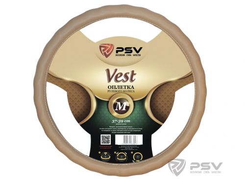 Оплётка на руль  PSV VEST (EXTRA) Fiber (Бежевый) М