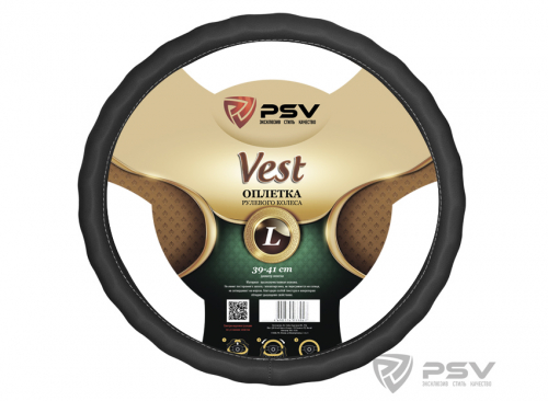 Оплётка на руль  PSV VEST (EXTRA) Fiber (Черный) L