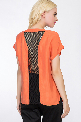 Блуза #53715Оранжевый