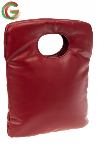 Дутая сумка женская из искусственной кожи, цвет бордовый