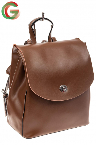Классический женский рюкзак трансформер из натуральной кожи, цвет коричневый