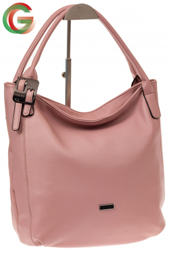 Женская сумка из искусственной кожи, цвет пудровый розовый