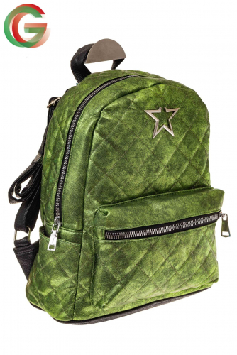 Молодежный текстильный рюкзак, цвет зеленый хамелеон