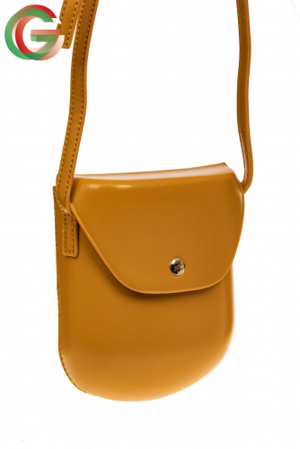 Женская сумка-кобура из искусственной кожи, цвет горчичный