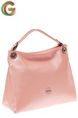 Женская сумка из искусственной кожи, цвет розовый перламутр