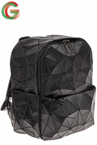 Рюкзак с 3D эффектом из искусственной кожи, цвет черный