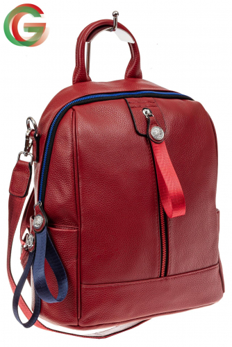 Женский рюкзак из натуральной кожи, цвет бордо