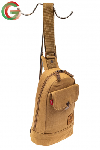 Текстильный слинг-рюкзак для мужчин, цвет песочный