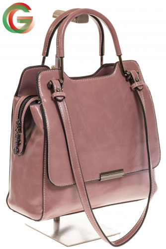 Универсальная женская сумка из эко-кожи, цвет пудровый розовый