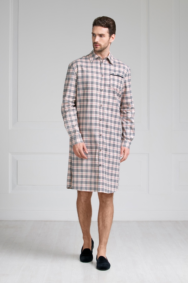 Ст.цена 2680 руб. 61341 Рубашка мужская - WINTER 2017-2018 2XL (52) бежево-чёрный клетка (61341)