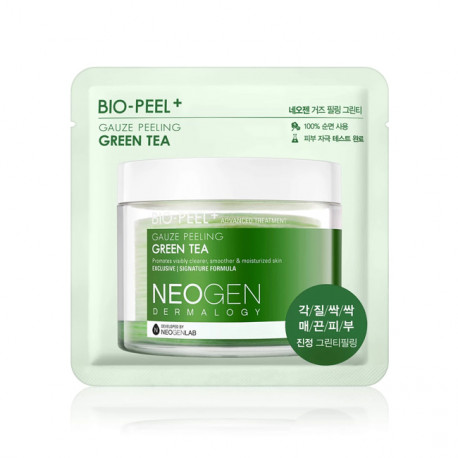 Набор Трехслойные пилинг-диски с экстрактом зеленого чая DERMALOGY BIO-PEEL GAUZE PEELING GREEN TEA 8шт