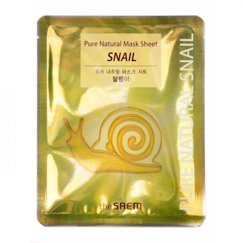 Маска на тканевой основе для лица с муцином улитки Pure Natural  Mask Sheet [Snail] 1шт