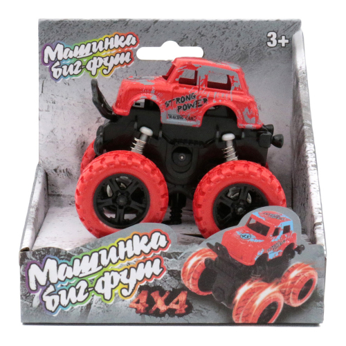 Машина пластиковая FUNKY TOYS инерционная красная 4*4 [артикул: 60001]