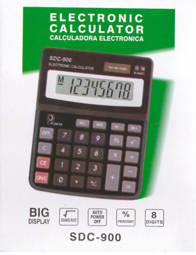 Калькулятор SDC-900, средний, 8-разр., черный