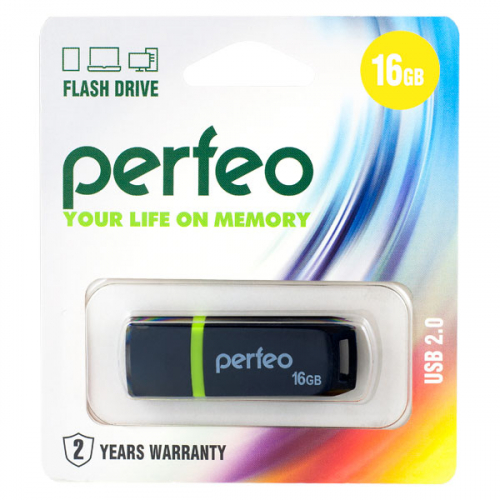 Флэш-диск USB Perfeo16 GB C11 black