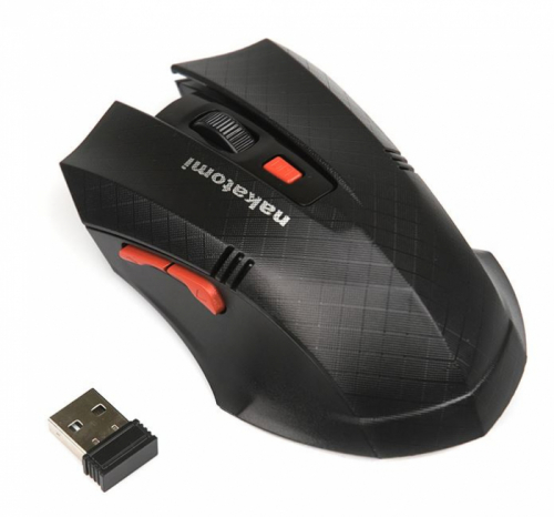 Мышь Nakatomi Navigator MRON-04U RF 2.4G, 6 кнопок+ролик прокрутки, USB, черная, беспроводная