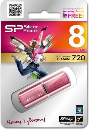 Флэш-диск USB Silicon Power 8 GB Luxmini 720 Peach