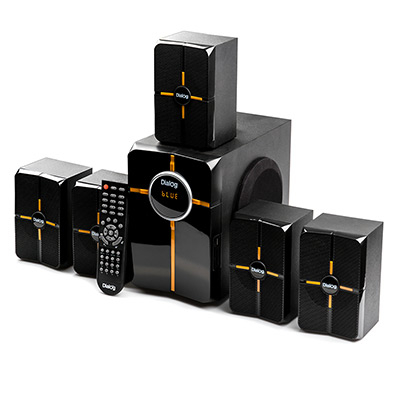 Колонки Dialog Progressive AP-502 BLACK - 5.1, 25W+5*5W RMS,Bluetooth,FM,USB+SD reader