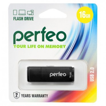 Флэш-диск USB Perfeo16 GB C04 black