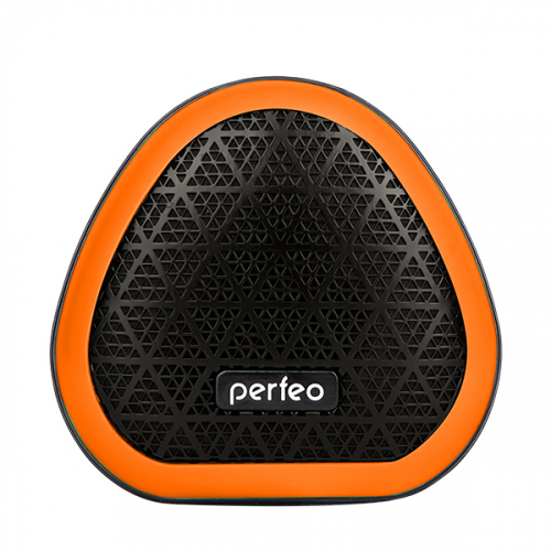 Колонка Perfeо портативная беспроводная TRIANGLE microSD,FM,6Вт,AUX,TWS,800mAh, черно-оранж. PF 4342