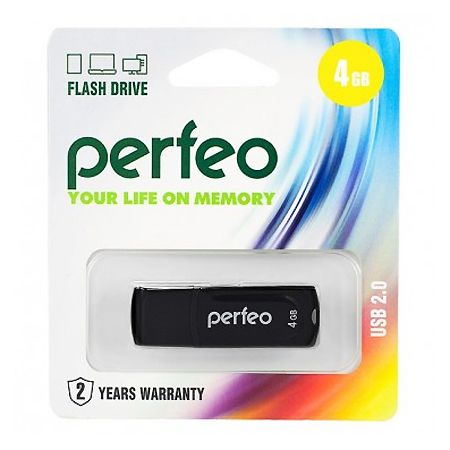 Флэш-диск USB Perfeo 4 GB C09 black