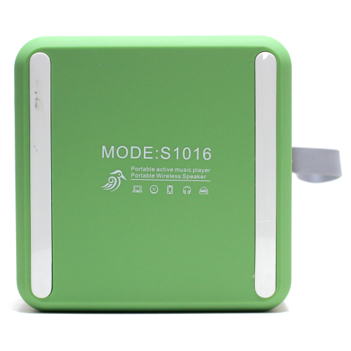 Колонка S1016 (Bluetooth/USB/Micro SD/aux/FM) зеленая