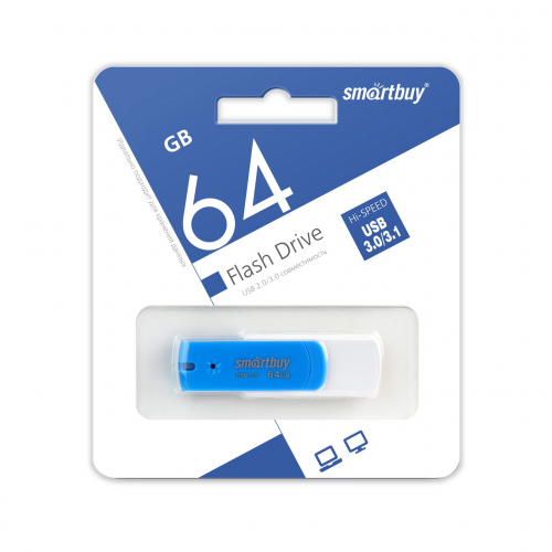 Флэш-диск USB SmartBuy 64 GB Diamond Blue USB 3.0