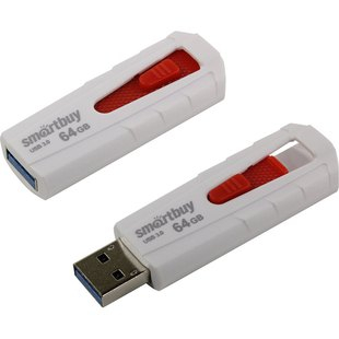 Флэш-диск USB SmartBuy 64 GB IRON White/Red USB 3.0
