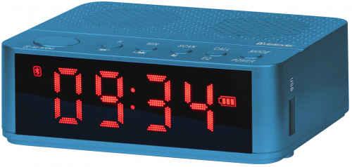 Колонка Defender Enjoy M800 (bluetooth, 3W, FM, microSD, USB, часы, будильник) синий