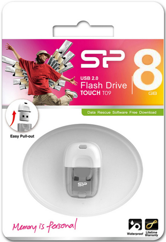 Флэш-диск USB Silicon Power 8 GB Touch T-09 White