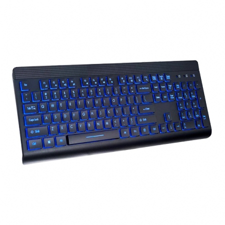Клавиатура Perfeo PF-843 Blacklight USB, чёрная с подсветкой
