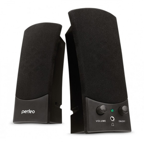 Колонки Perfeo PF-210 UNO 2.0, 2х3Вт, чёрные USB