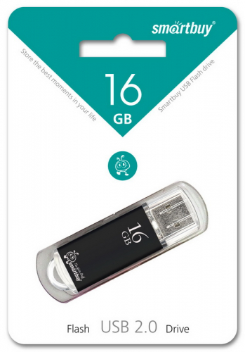 Флэш-диск USB SmartBuy 16 GB V-Cut Black